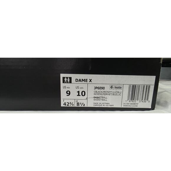 adidas Dame X Brookfield Core Black Metallic JP6090 Men\'s Size 9 NEW main image 6
